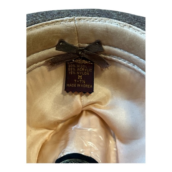 Stetson Kensington Brown Wool Blend Fedora Hat Size M 7-7 1/8 - Picture 4 of 4